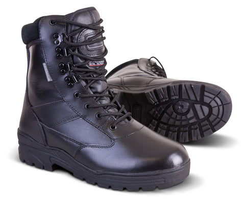 Kombat Full Leather Patrol Boots - Black (7-13)