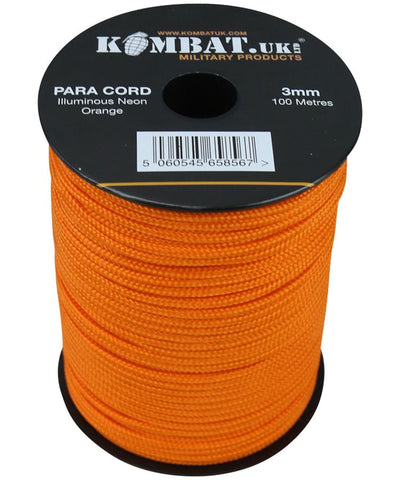 Kombat Para Cord - 100 m roll - Neon Orange
