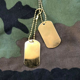 US Army Style Dog Tags (Gold)