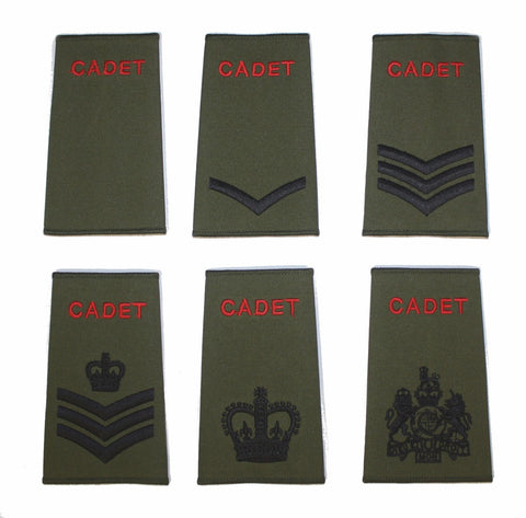 Rank Slides, CADET, Green