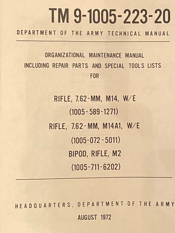 US Army M14 Maintenance Manual