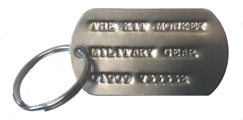 The Kit Monkey Dog Tag Key Ring