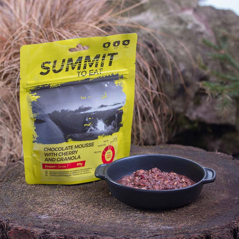 Summit to Eat Chocolate Mousse with Granola & Cherry