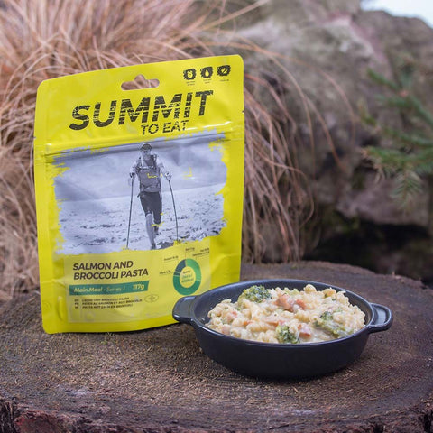 Summit to Eat Salmon and Broccoli Pasta